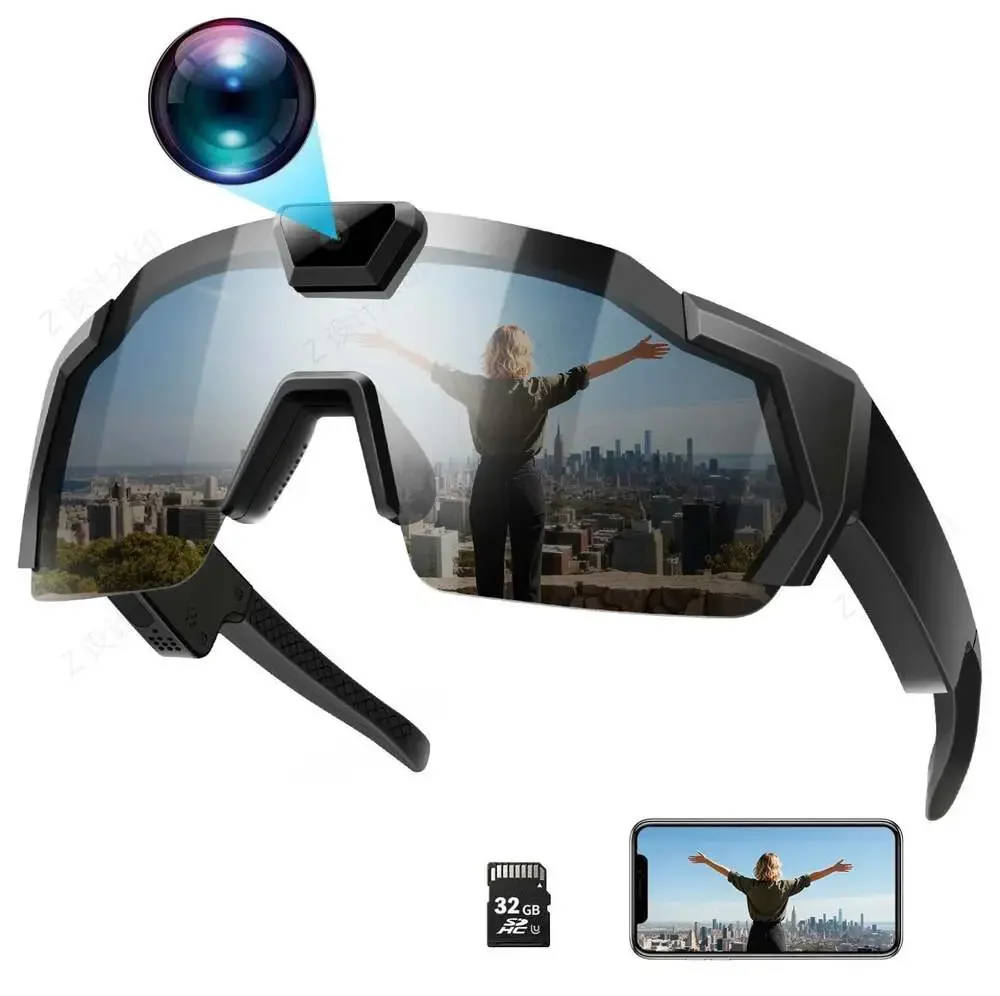Smart Camera Glasses, Outdoor Sports HD Recording Video, Cycling Action Sunglass